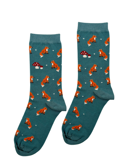Fox with Mushrooms Socks