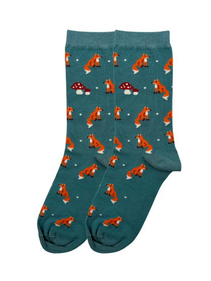 Fox with Mushrooms Socks