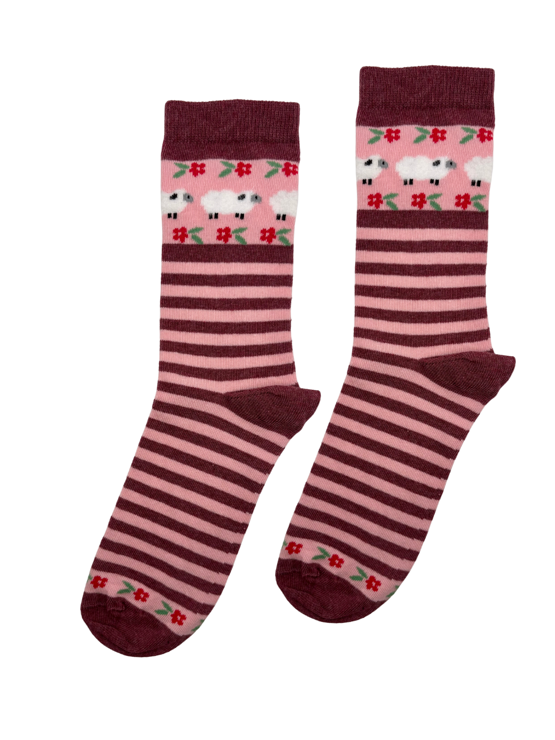 Striped Hedgehog and Sheep Socks