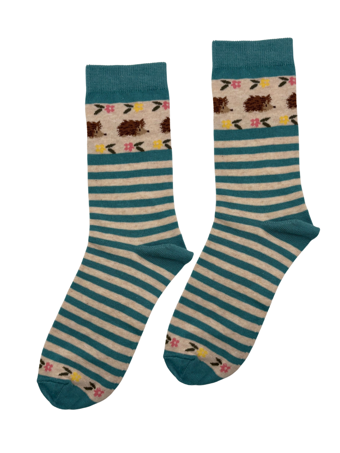 Striped Hedgehog and Sheep Socks