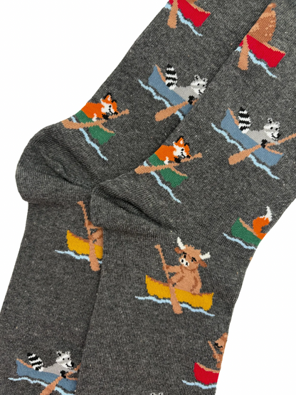 Canoeing Forest Animals Socks