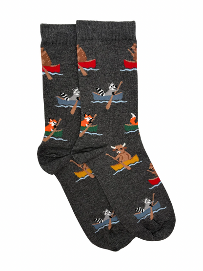 Canoeing Forest Animals Socks