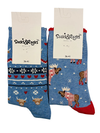 Reindeer Christmas Socks Box