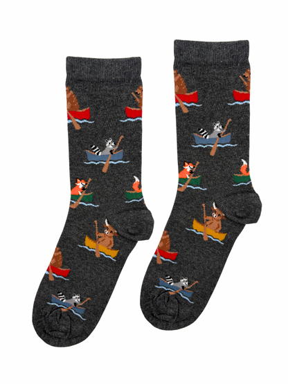 Canoeing Forest Animals Socks