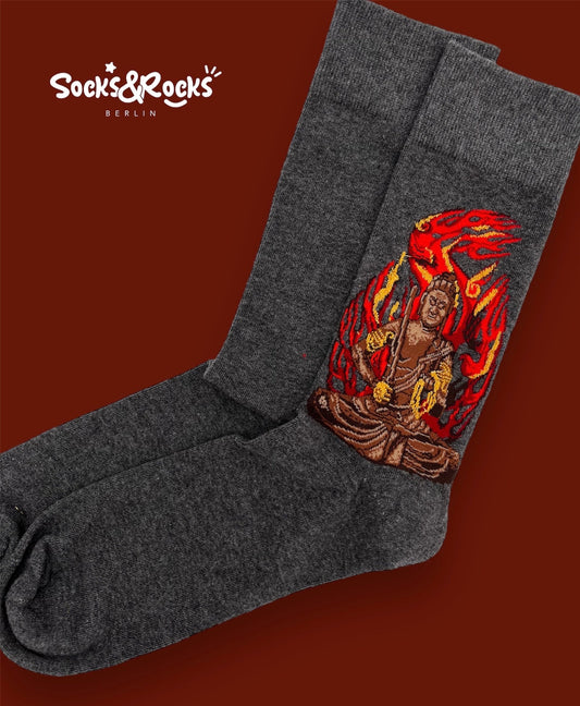 Flame Buddha Socks