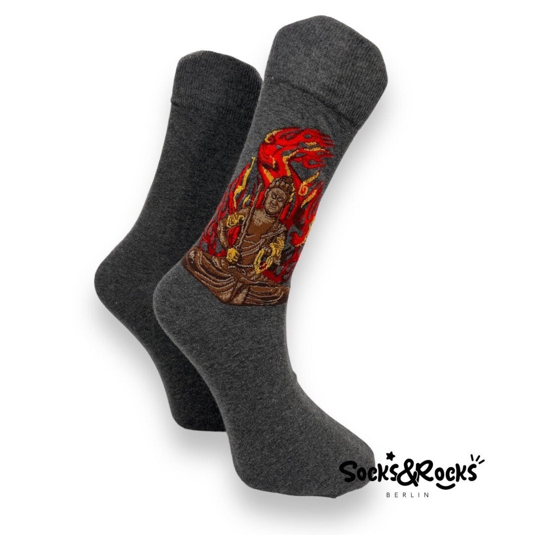 Flame Buddha Socks
