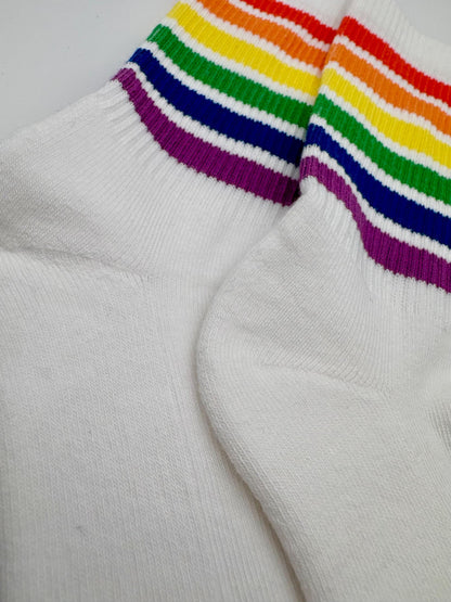 Rainbow Socks White