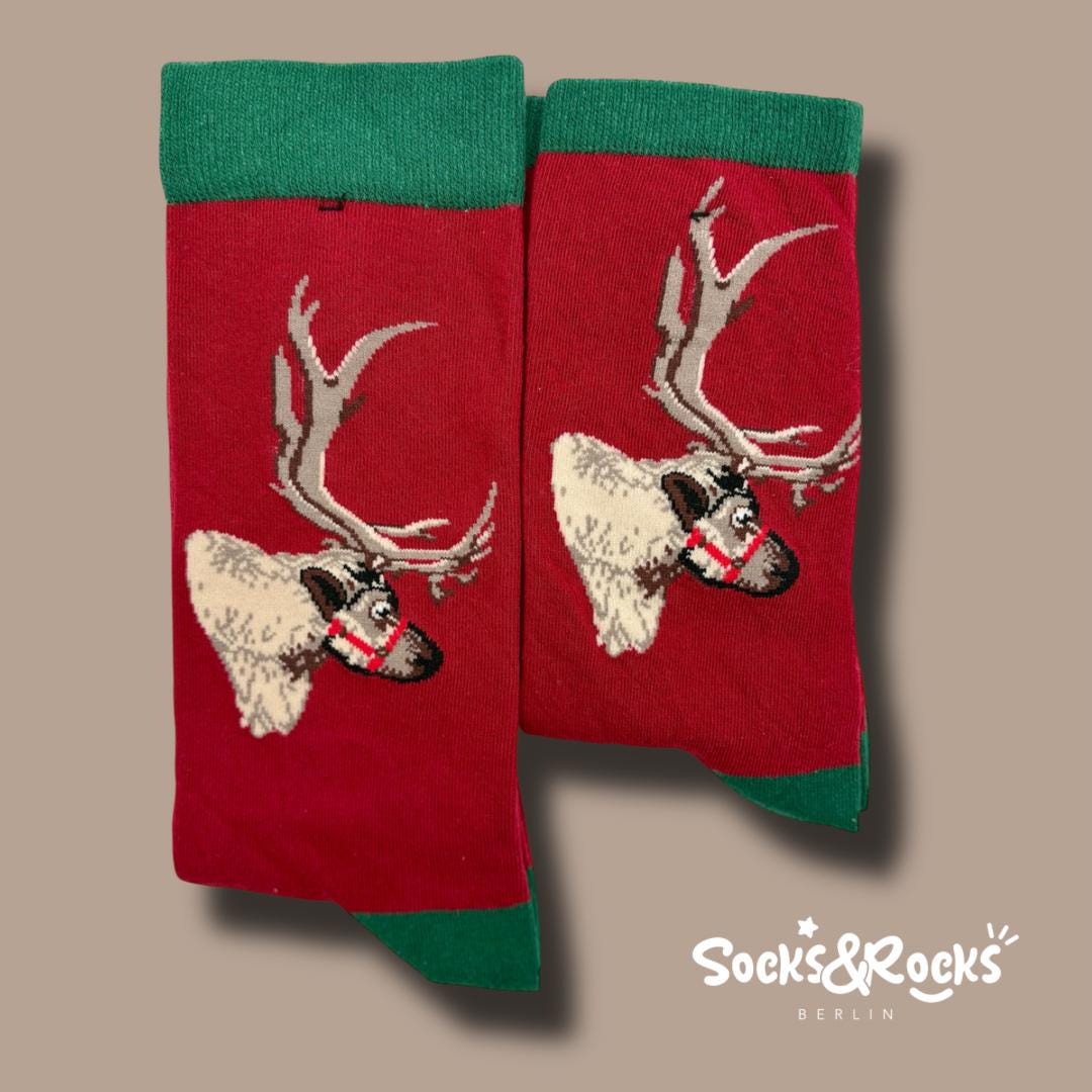 Christmas deer socks