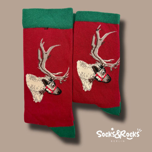 Christmas deer socks