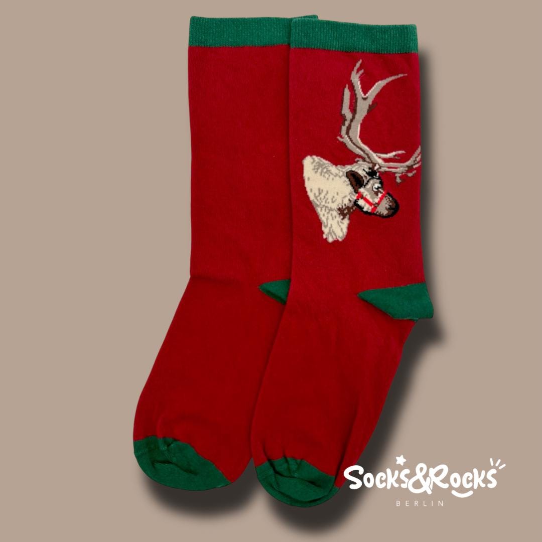 Christmas deer socks