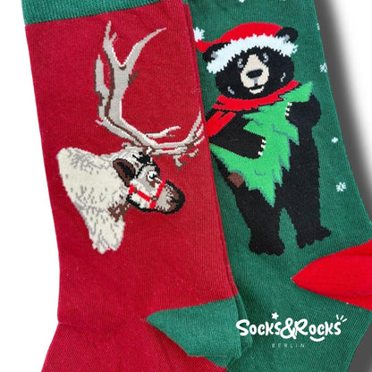 Christmas deer socks